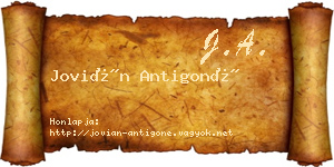 Jovián Antigoné névjegykártya